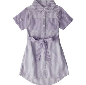 Girls Girl Lavanda Shirt Striped Dress Size 14🔥5$ If You Get Bundle🔥